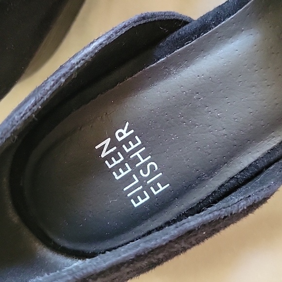 Eileen Fisher Black Hilly Wedge d'Orsay Pumps Size 6 - Picture 2 of 6